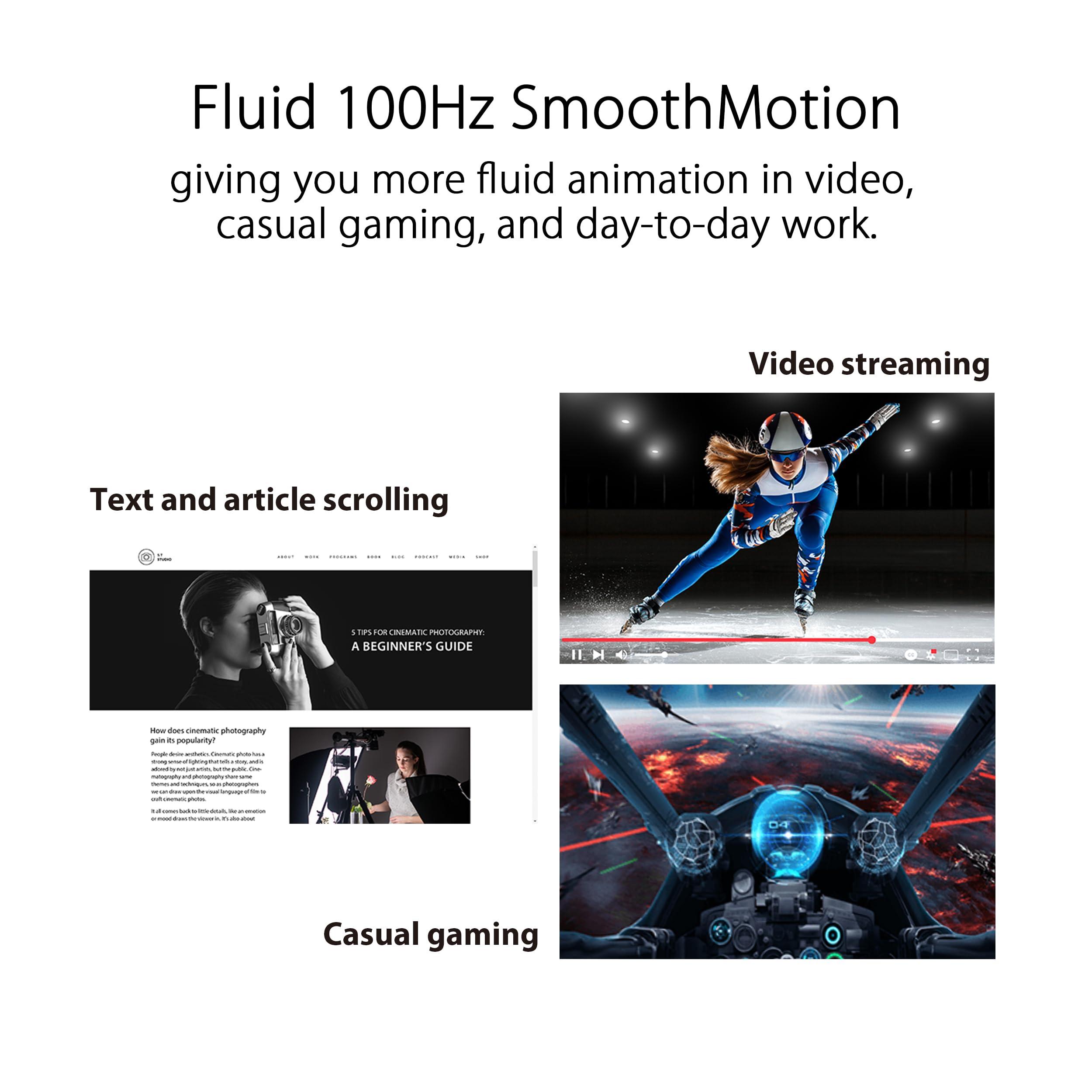 ASUS ASUS 24 (23.8-inch viewable) Eye Care Monitor (VZ24EHF) - IPS, Full HD (1920 x 1080), Frameless, 100Hz, Adaptive-Sync, 1ms, HDMI, Low Blue Light, Flicker Free, Ultra-Slim Profile, 3 Year Warranty