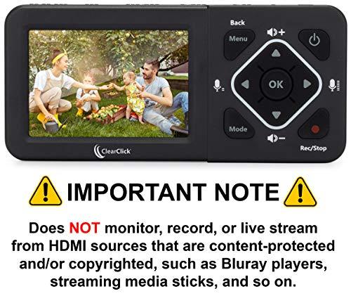 ClearClick ClearClick HD Video Capture Box Ultimate - Capture and Stream Video from HDMI, RCA, VHS, VCR, DVD, Camcorders, Hi8