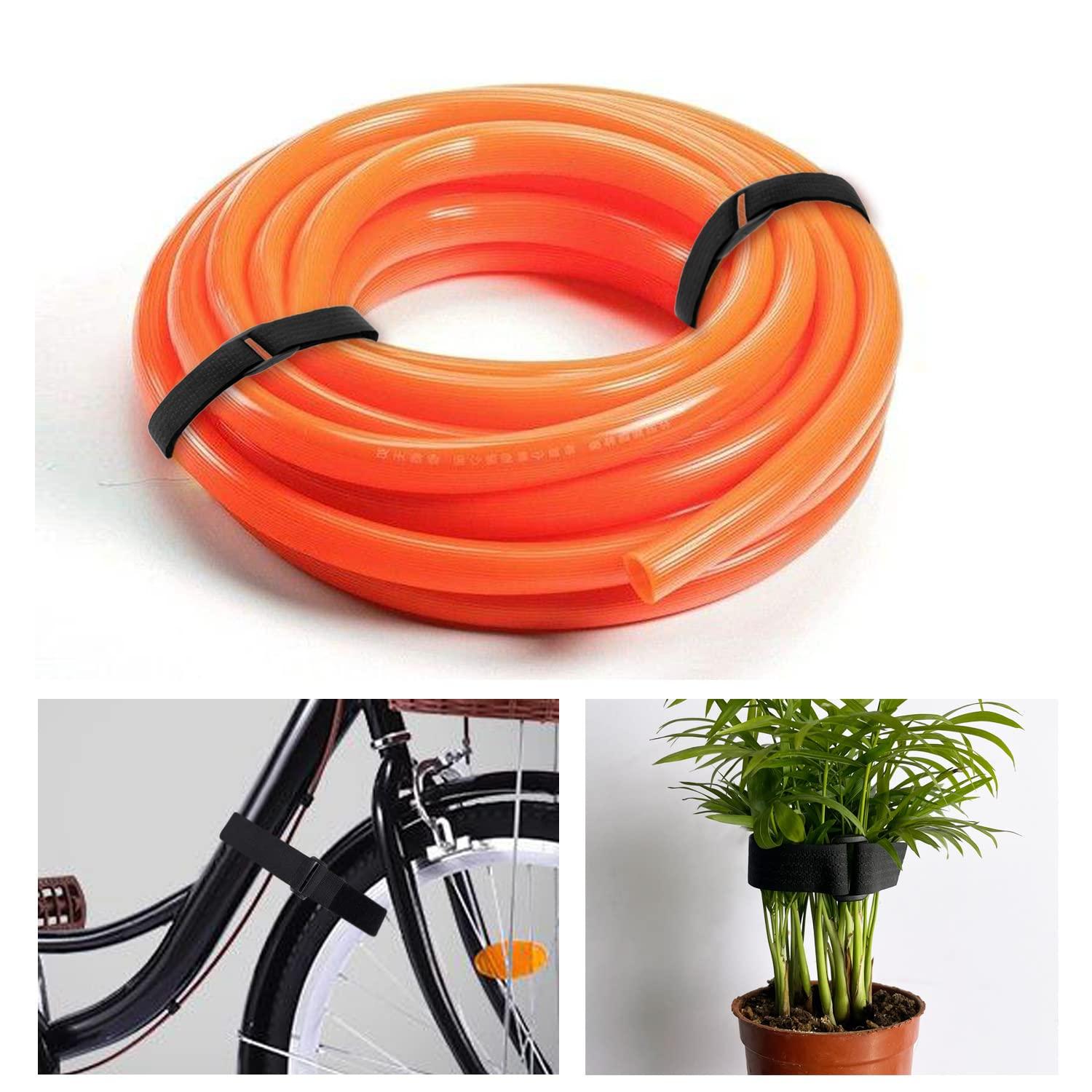 WSZJINB WSZJINB 32Ft x 1In Adjustable Cable Straps with Buckles, Free Cut Length, Black Reusable Fastening Cable Ties, Hook and Loop Securing Strap for Cable Tidy, Wire Management, Cord Organiser