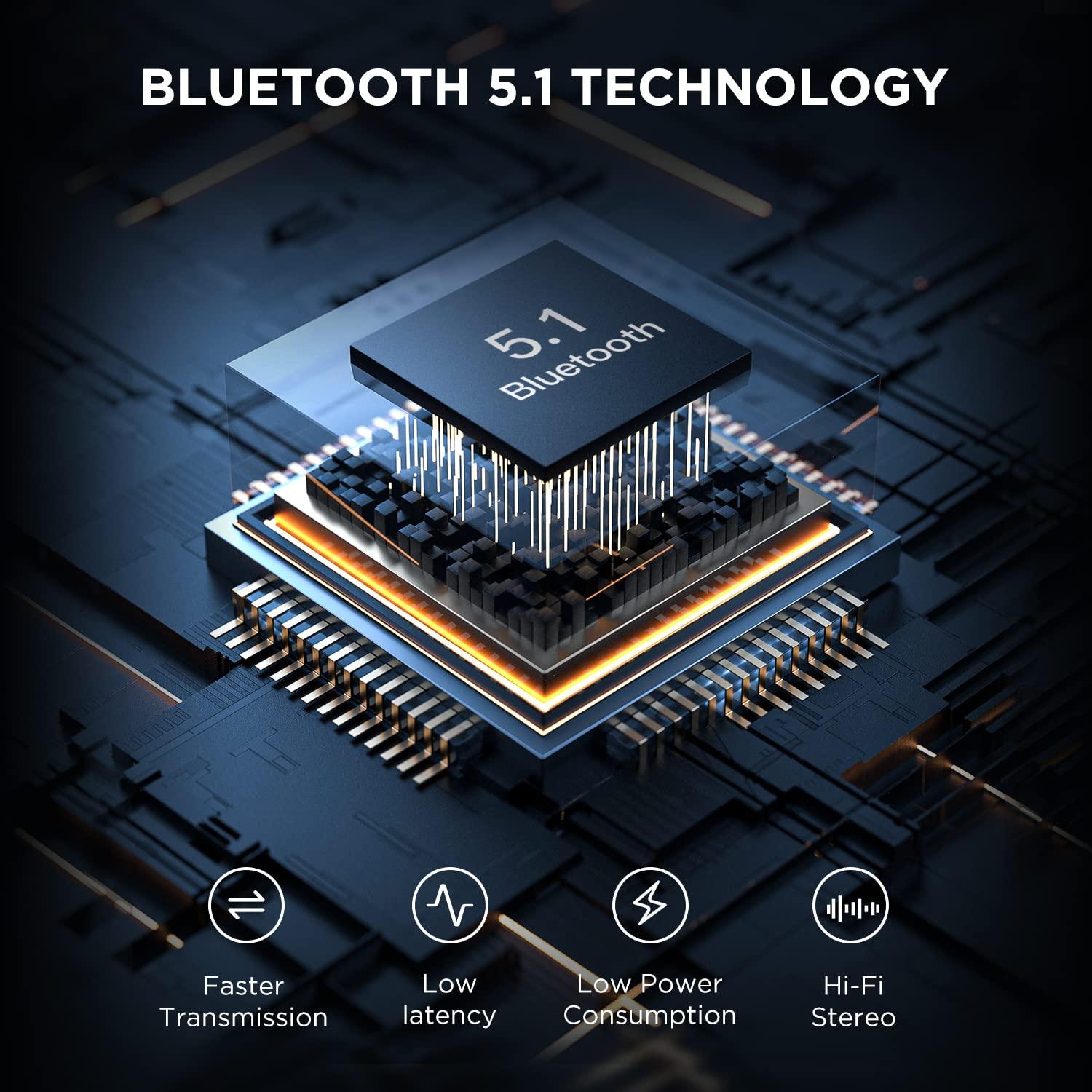 HTC HTC True Wireless Earbuds 1 Bluetooth 5.3 Earphones, in-Ear Headphone ENC Noise Cancellation with Transparent Charging Case, 32-Hour Playtime/Built-in Mic/Touch Control -Crystal Pink