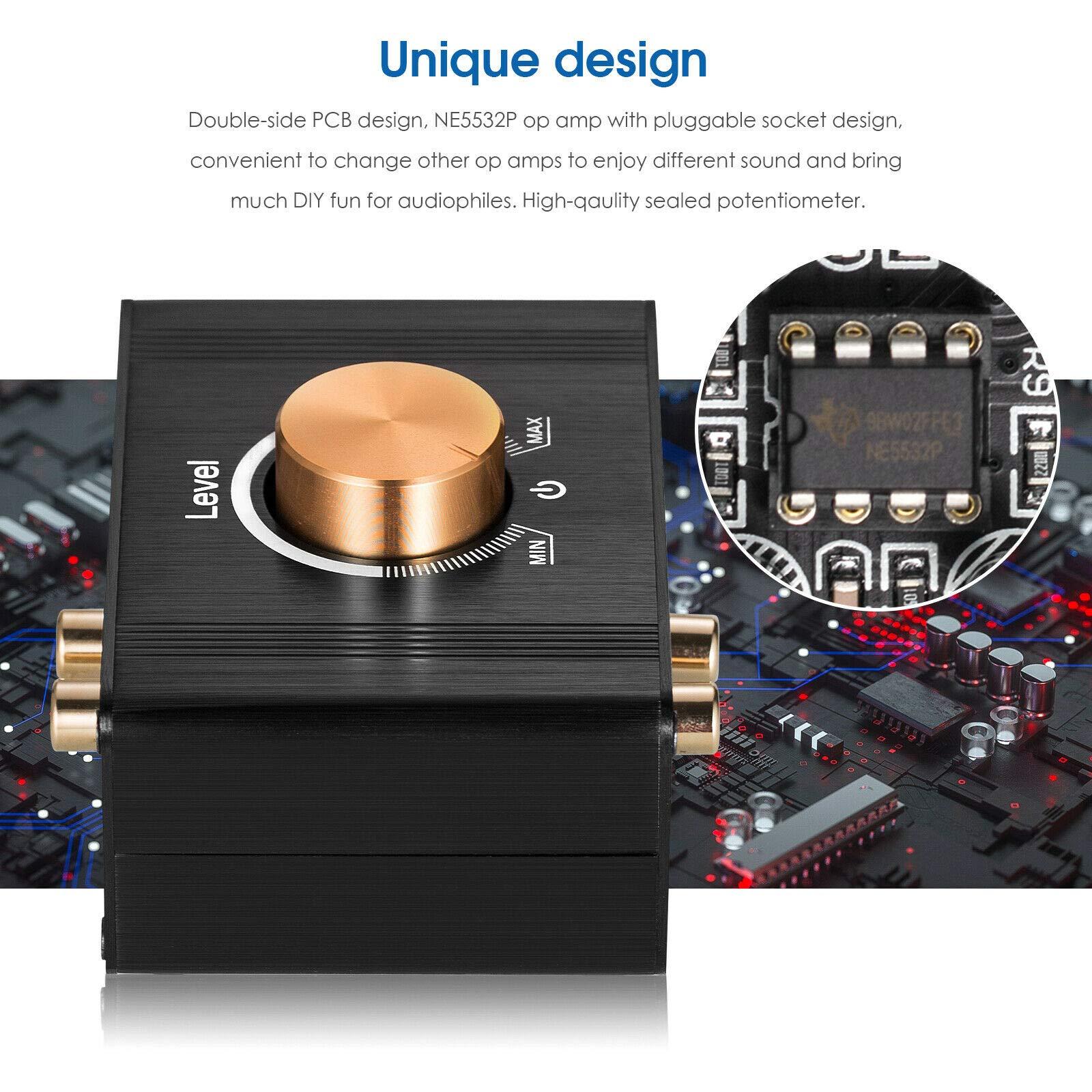 Douk Audio Douk Audio L1 Mini Stereo Line Level Booster Amplifier Audio Preamp with 20dB Gain and Volume Control