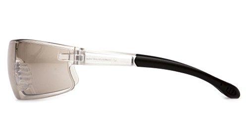 Pyramex Safety Pyramex S7280ST Provoq Safety Eyewear Indoor/Outdoor Mirror Anti-Fog Lens Black Temples