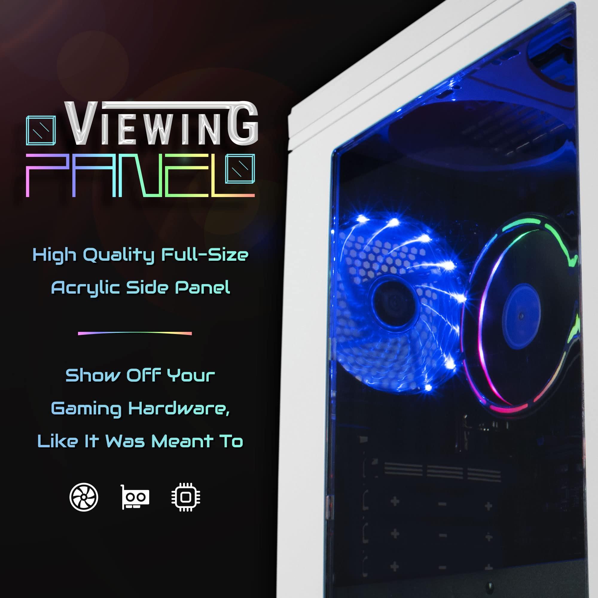 Periphio Periphio Warp Gaming PC Computer - AMD Ryzen 5 5600G | Radeon Vega 7 Graphics | 1TB Solid State (SSD) | 16GB DDR4 RAM | Windows 11 Gaming Desktop Tower | RGB Elite 4-in-1 Gaming Bundle + RGB Speakers