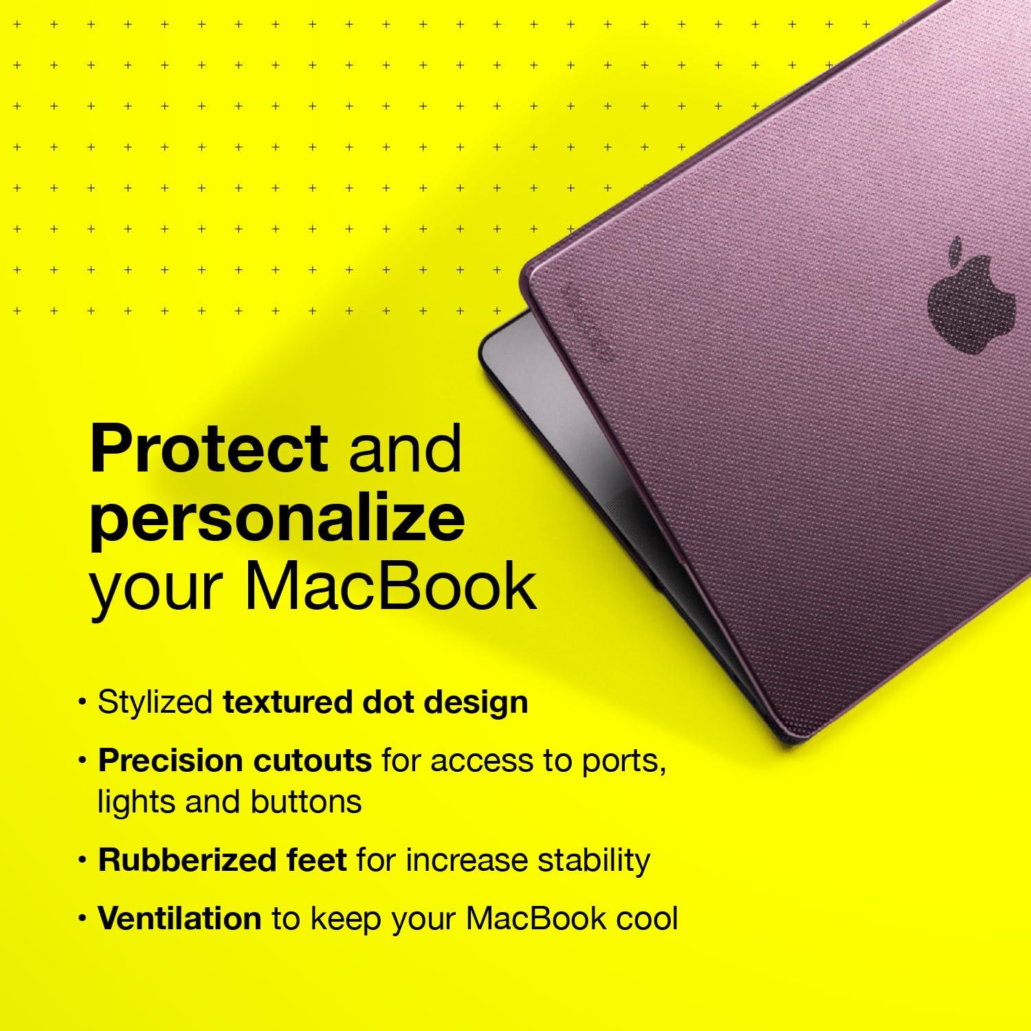 Incase Incase Dots Hardshell with Makrolon - MacBook Pro 16 inch Case - 2024, 2023, 2022, 2021, M4, M3, M2, M1 - MacBook Case, Laptop Cover, Protective Hard Shell, Scratch Resistant, Lightweight - Clear