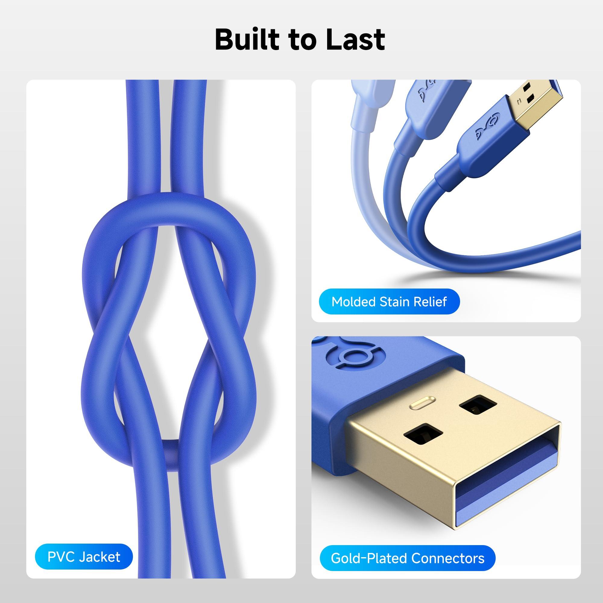 Cable Matters Cable Matters USB 3.0 Cable - 6ft, USBA to USBA Cable, Male to Male USB Cord, Blue
