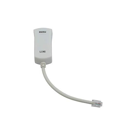 InstallerParts InstallerParts DSL Modem Phone Filter - for Interference Elimination and Static Noise Blocker | for Answering Machine, Fax Machine, Telephones Landline Cordless | 10 Pack, White DSL Phone Filter