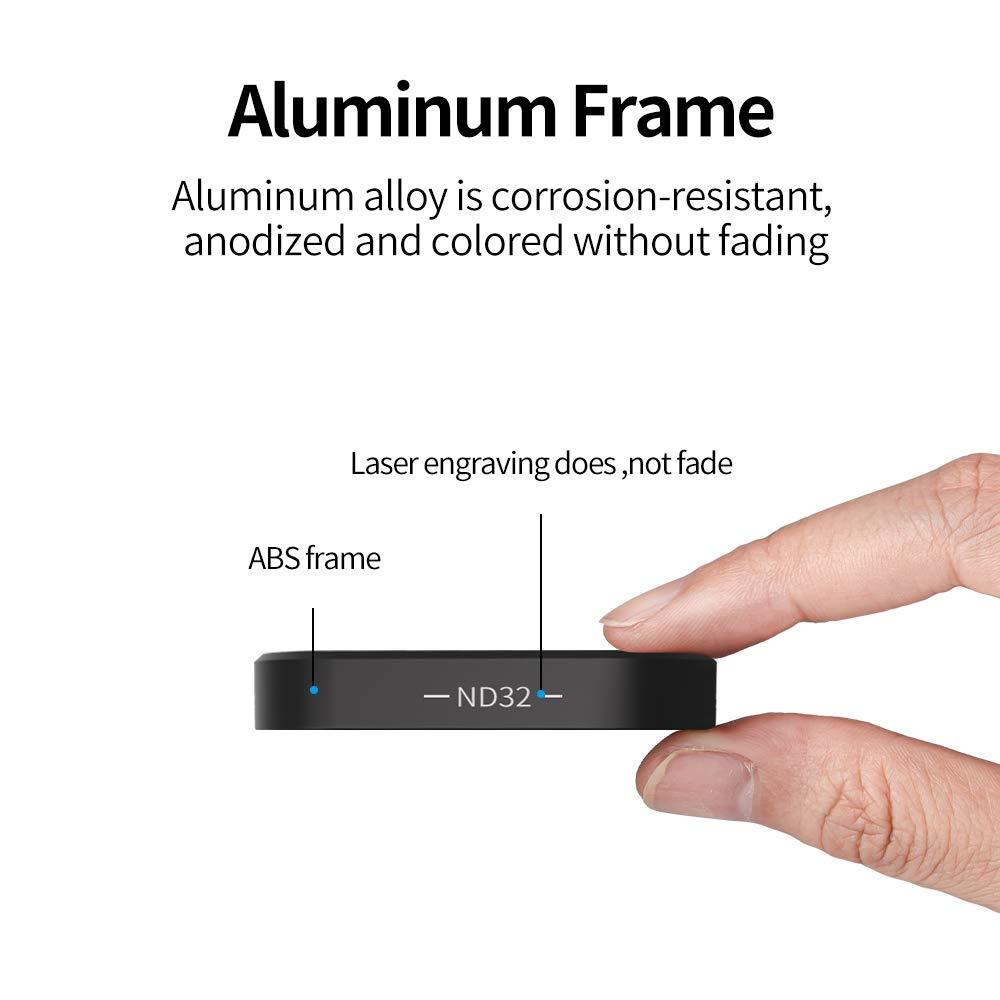 TELESIN TELESIN ND Filter Set 5-Pack CPL ND8 ND16 ND32 ND64 Compatible for GoPro Hero 13 Black, Neutral Density Polarizing Lens Filter Kit Lens Protector Multi-Coated HD Glass for GoPro 13 Accessories