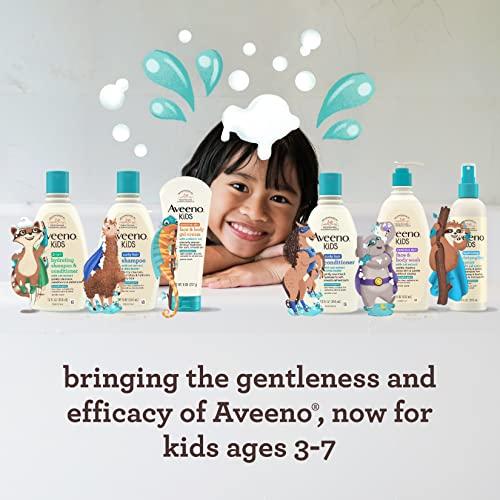 AVEENO BABY Aveeno Kids Sensitive Skin Face & Body Wash with Oat Extract, Gently Washes Away Dirt & Germs Without Drying, Tear-Free & Suitable for All Skin Tones, Hypoallergenic, 18 fl. Oz