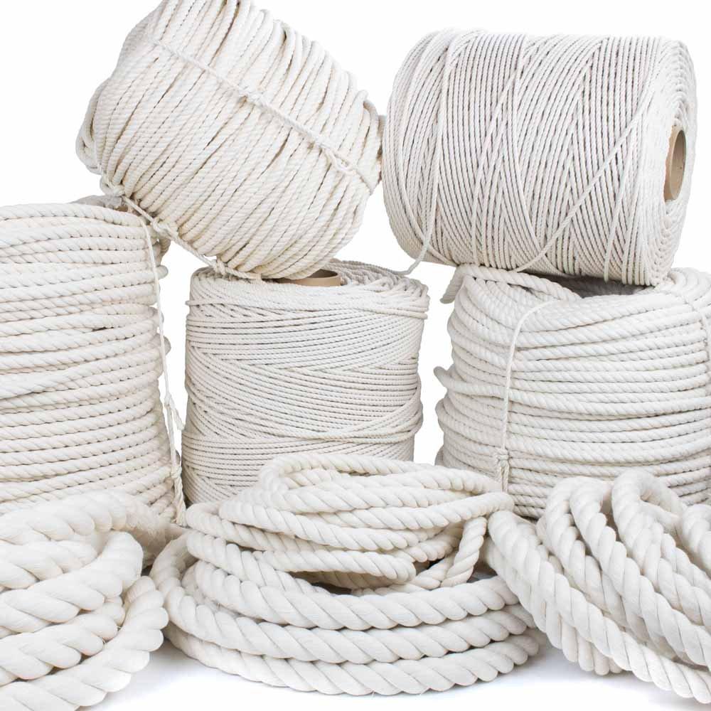 GOLBERG G GOLBERG Twisted 100% Natural Cotton Rope - White Cotton Rope - (5/32 Inch x 10 Feet)