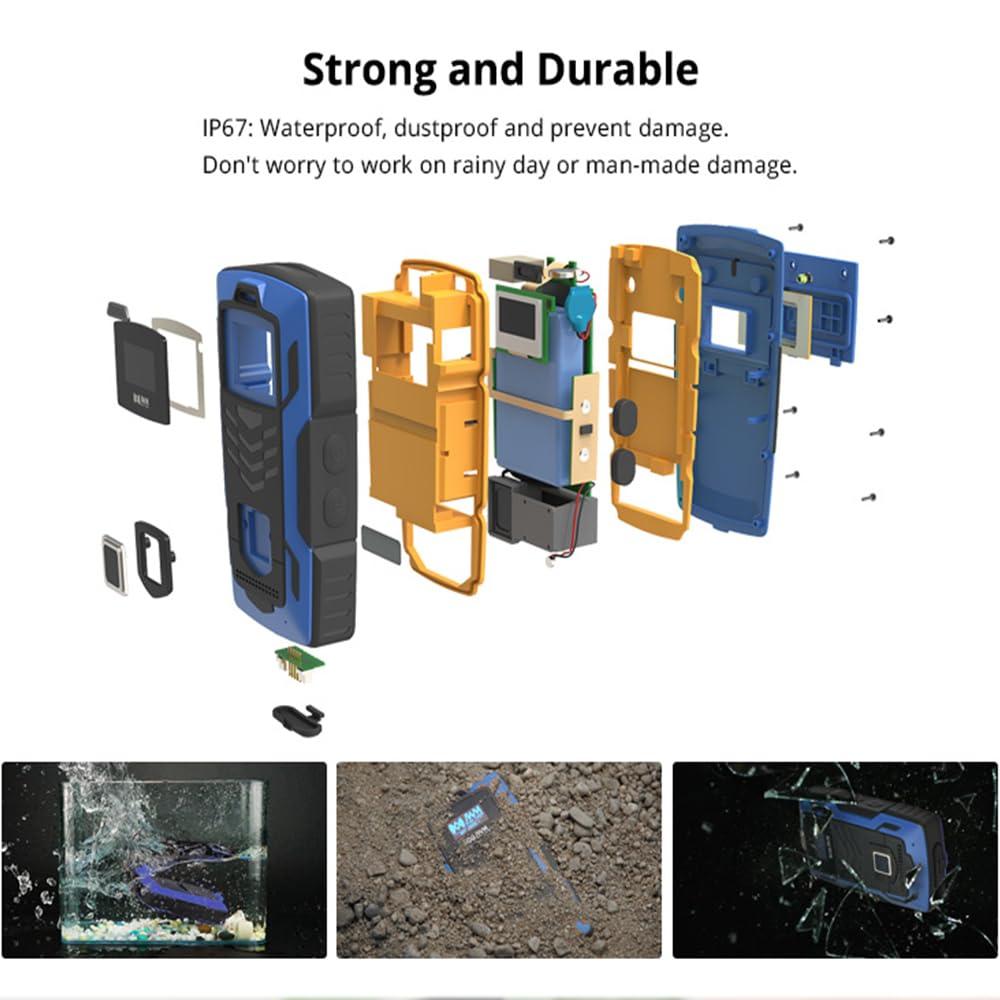 JWMGKJ JWM Guard Patrol Tour System with Fingerprint Recognition, Phone Calling, 4G Online Real-Time Patrol Checkpoint System for Hotels, Free Cloud Software