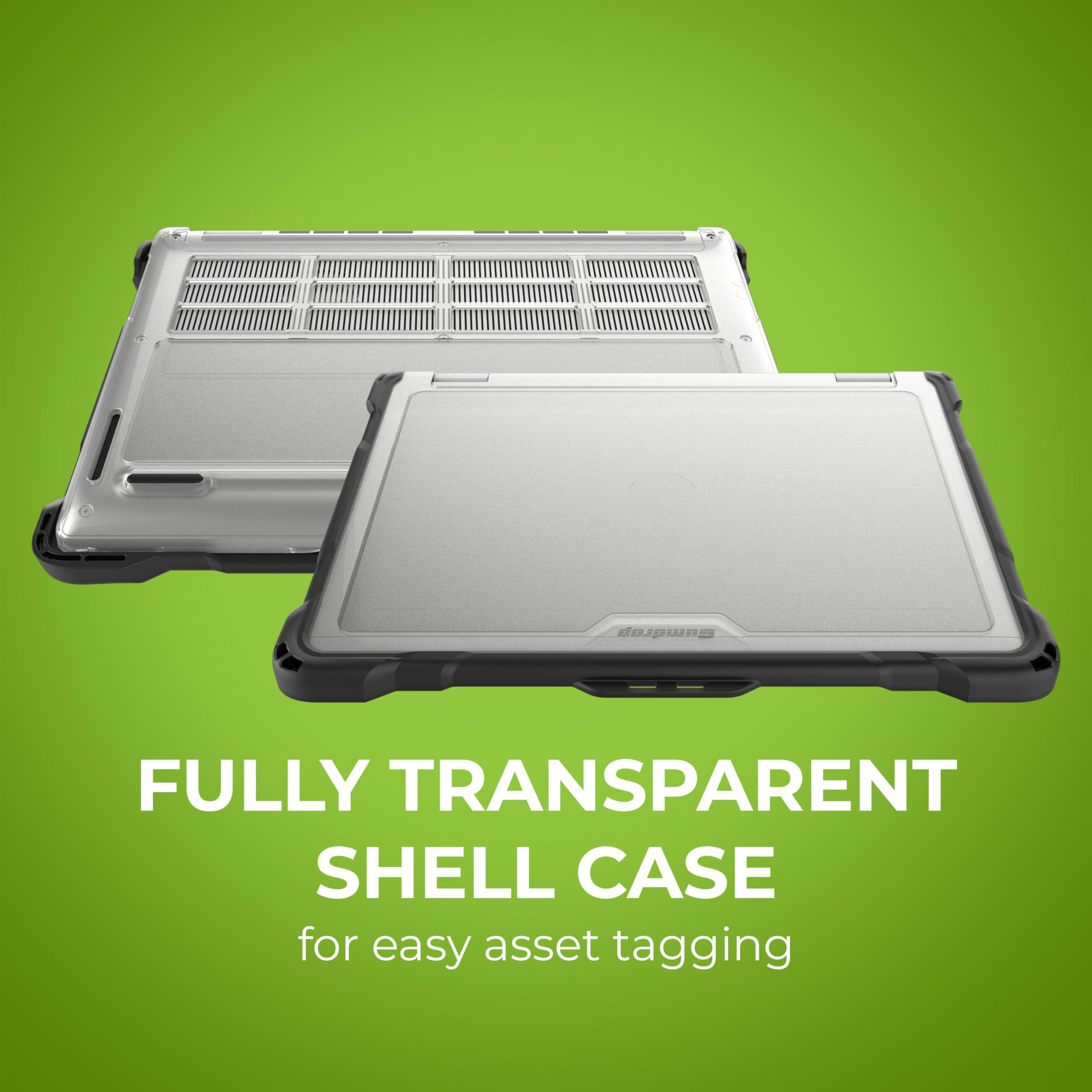 Gumdrop Cases Gumdrop SlimTech Chromebook Case for 13.3 inch Dell Latitude 7350 | 7340 (2-in-1) Protective Sleek Snap On Hard Shell Laptop Cover for Kids Students School Work Office - Black