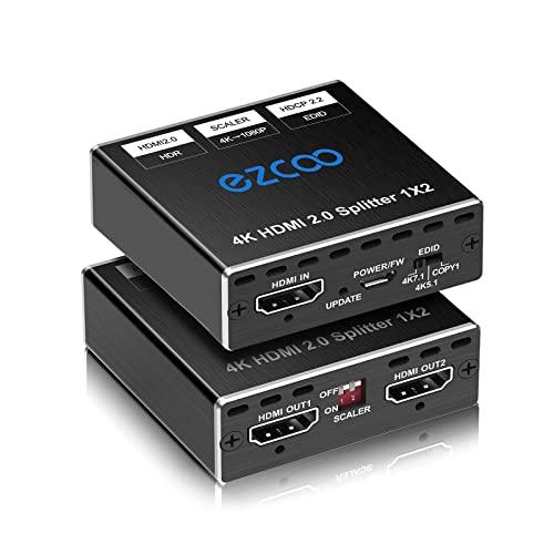 ROFAVEZCO HDMI Audio Extractor SPDIF 5.1CH Stereo 2.1CH,4K 60Hz Atmos CEC EDID Switch Fit Various Video with 4K HDMI Splitter 1x2 Down-Scaler 4K 1080P in Sync, EDID Switch for Game Player PS 5 1080P 120Hz