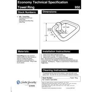 Moen Moen 950 Economy Towel Ring, Chrome