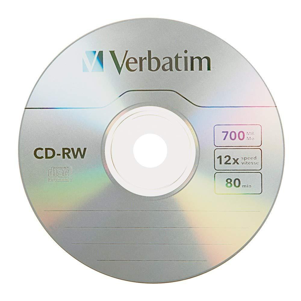 QVS Verbatim(R) 95155 700MB 80-Minute 4x-12x High-Speed CD-RWs, 25-ct Spindle