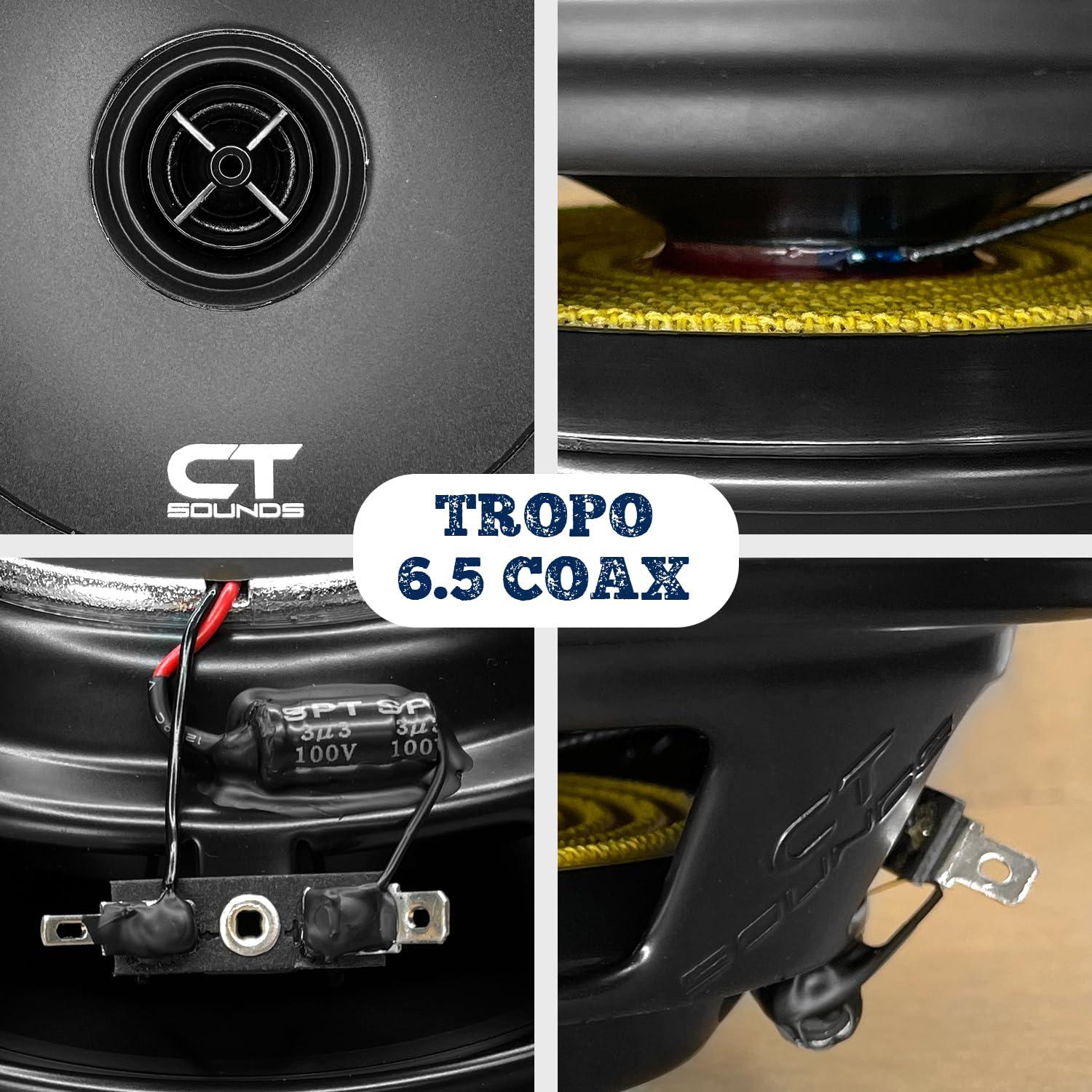 CT Sounds CT Sounds Tropo 6.5 160 Watt Shallow-Mount Coaxial Car Speakers - Pair