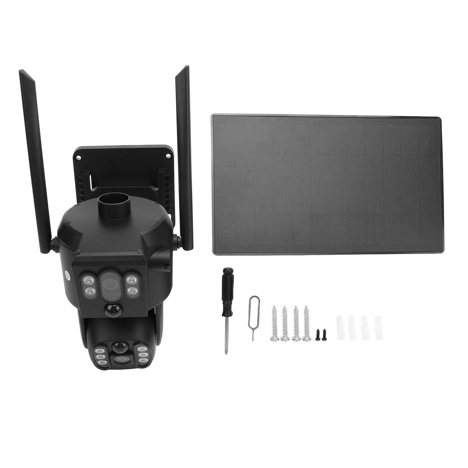 VBESTLIFE VBESTLIFE 8MP 4K Dual Lens Solar Security Camera Outdoor, Security Camera Outside with Color Night Vision, AI Human Detection, Real Time Alarm, 2 Way Audio