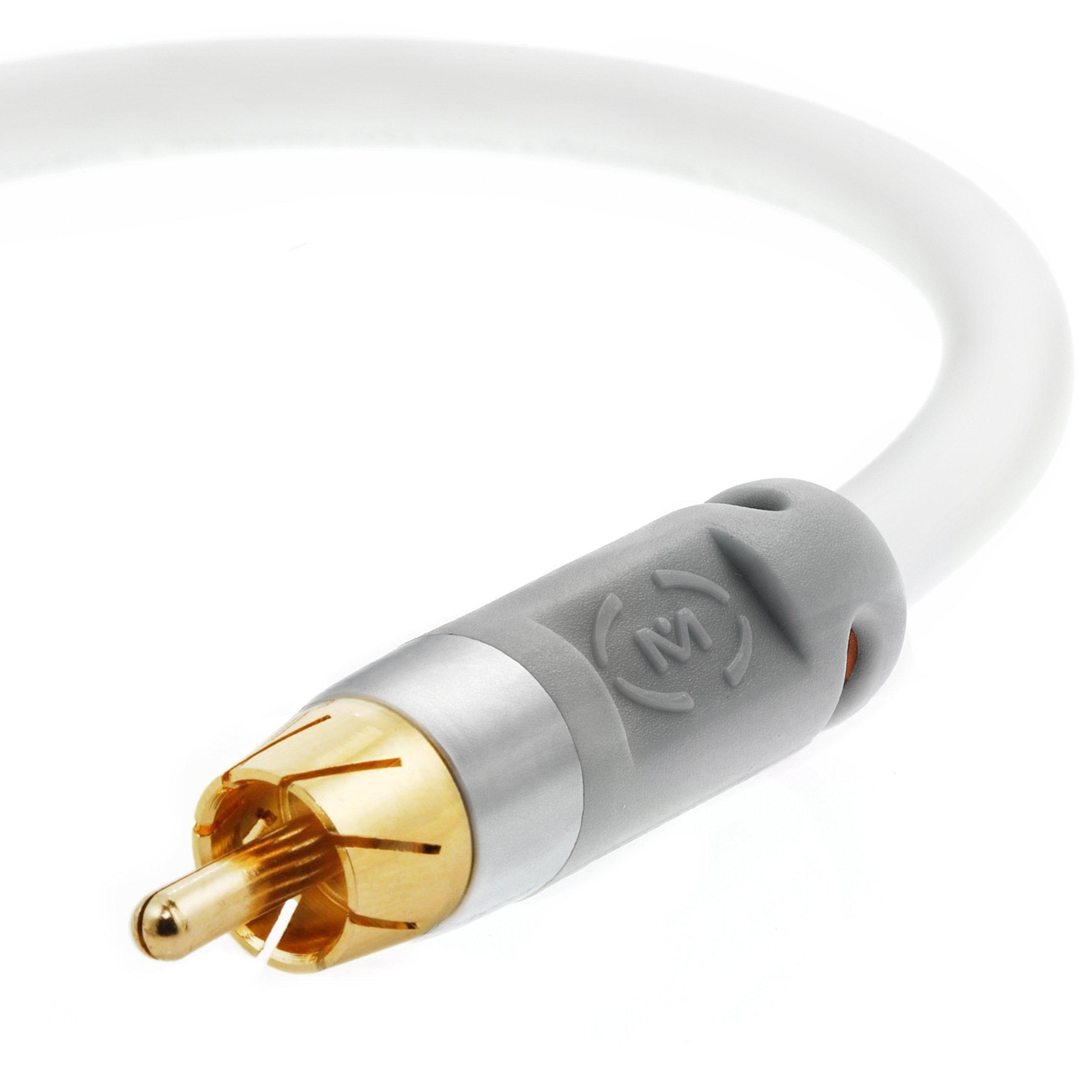 Mediabridge Mediabridge Ultra Series Digital Audio Coaxial Cable (8 Feet) - Dual Shielded with RCA to RCA Gold-Plated Connectors - White