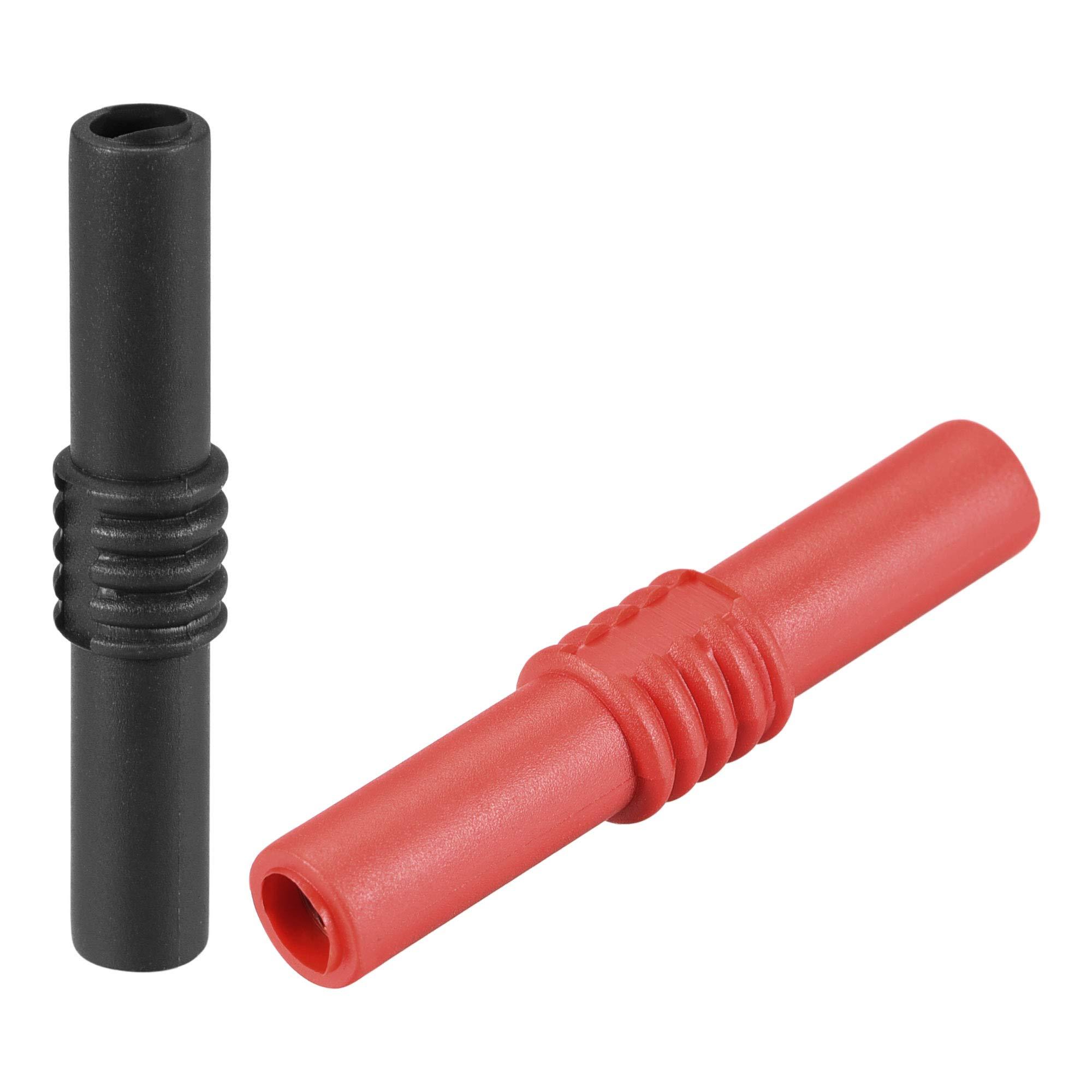 uxcell uxcell 4mm Banana Speaker Plug Female to Female Converter Jack Socket Connector 10A 10pcs Red Black
