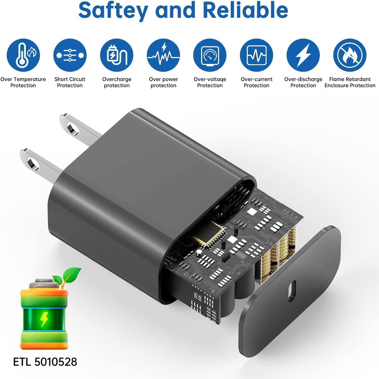 Blechmeki Fast iPad Charger,iPad Charger Fast Charging 2Pack Wall Chargers Plug Adapter and Type C USB C to C Cable Cord 6ft Type C to C for iPad Pro 12.9,Pro 11 inch,iPad Air 5th/4th,iPad Mini 6,iPad 10(Black)