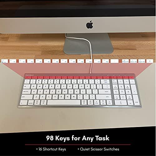 Macally Macally Compact Wired Keyboard and a Vertical Laptop Stand, Designed to Save Space