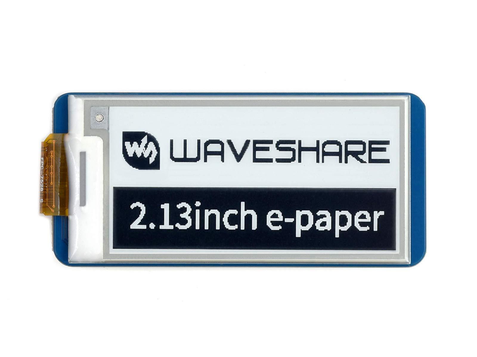 waveshare waveshare 2.13inch E-Paper Display Module for Raspberry Pi Pico, 250x122 Pixe E-Ink Screen, Black White Two-Color SPI Interface Paper-Like Effect, Support Partial Refresh