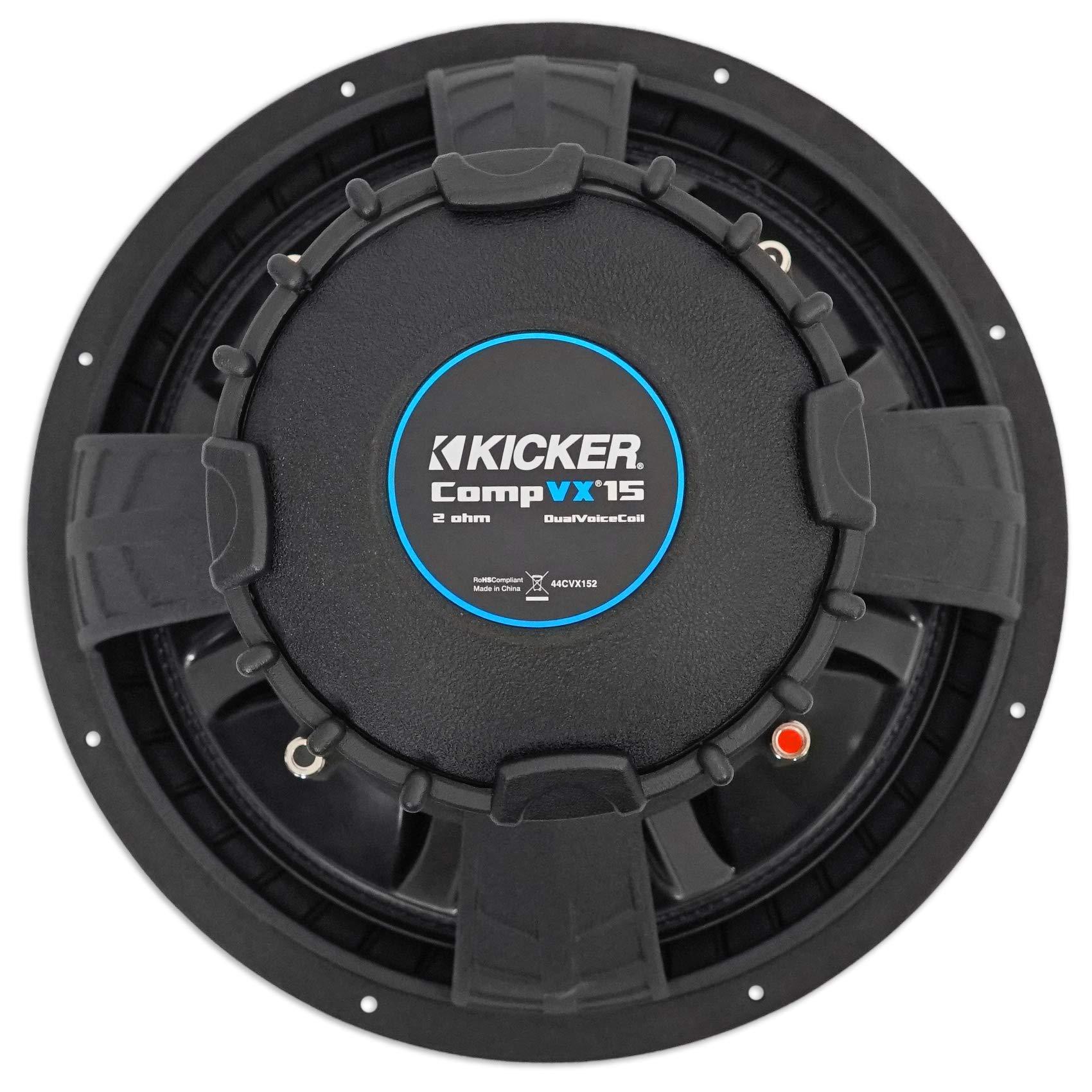 KICKER Kicker 44CVX152 Comp VX CVX 15\" 2000 Watt Car Subwoofer Sub CVX15-2 44CVX15-2 (Renewed)