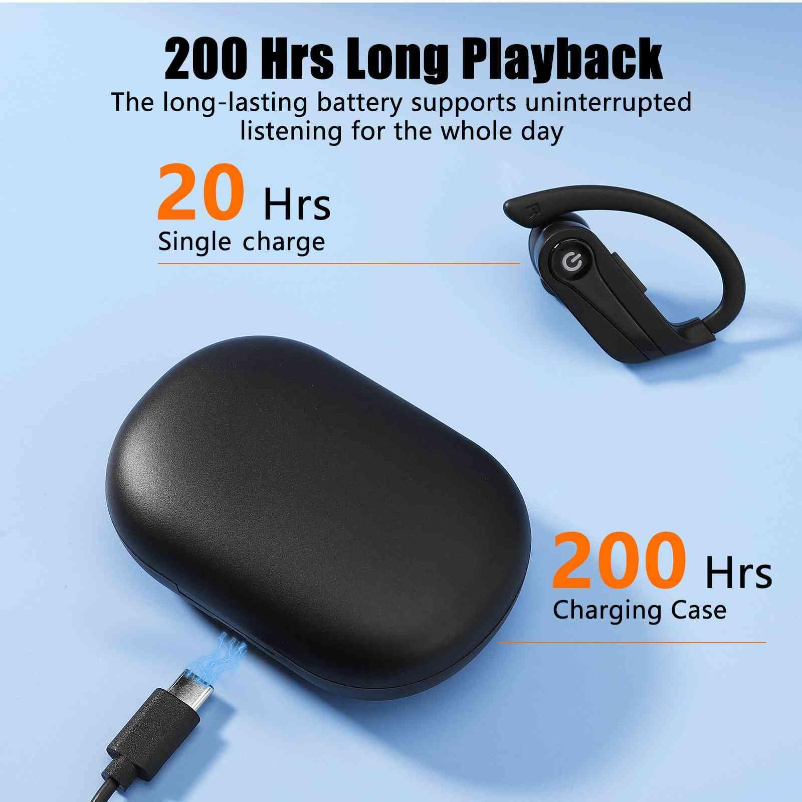 UrbanX Wireless Earbuds for Xiaomi Poco M3 with Immersive Sound True 5.0 Bluetooth Over The Ear Sport Headphones with a Charging Case - Stereo Calls Touch Control IPX7 Sweatproof Deep Bass