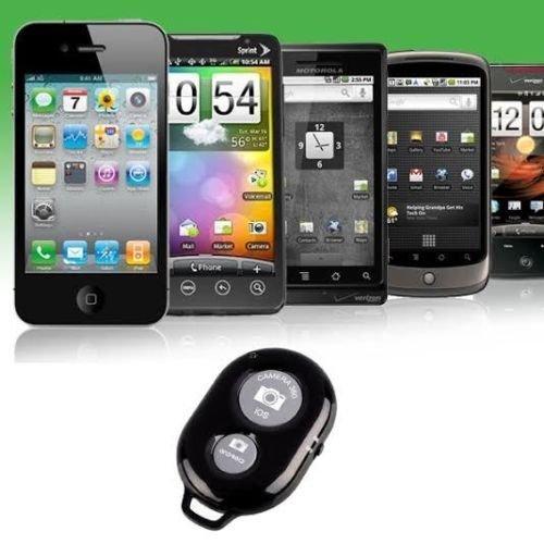 eCostConnection eCostConnection Wireless Remote Control Shutter Buttons for iPhone and Android Smartphones, 1, Black, Round with Microfiber Cleaning Cloth