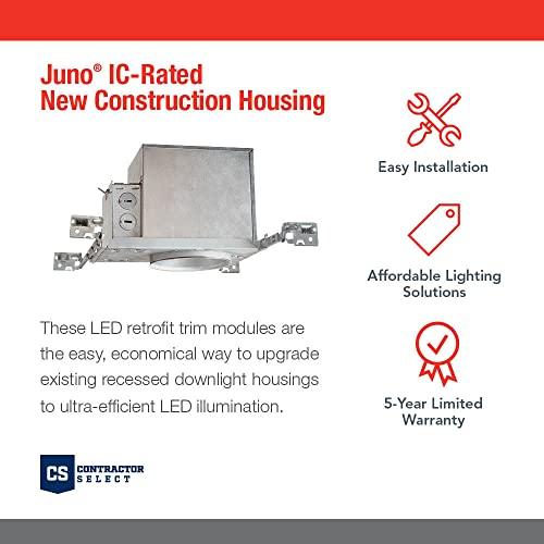 Juno Juno IC1 LEDT24 4" IC-Rated New Construction Recessed Housing Basic Retrofits, 4 Inches