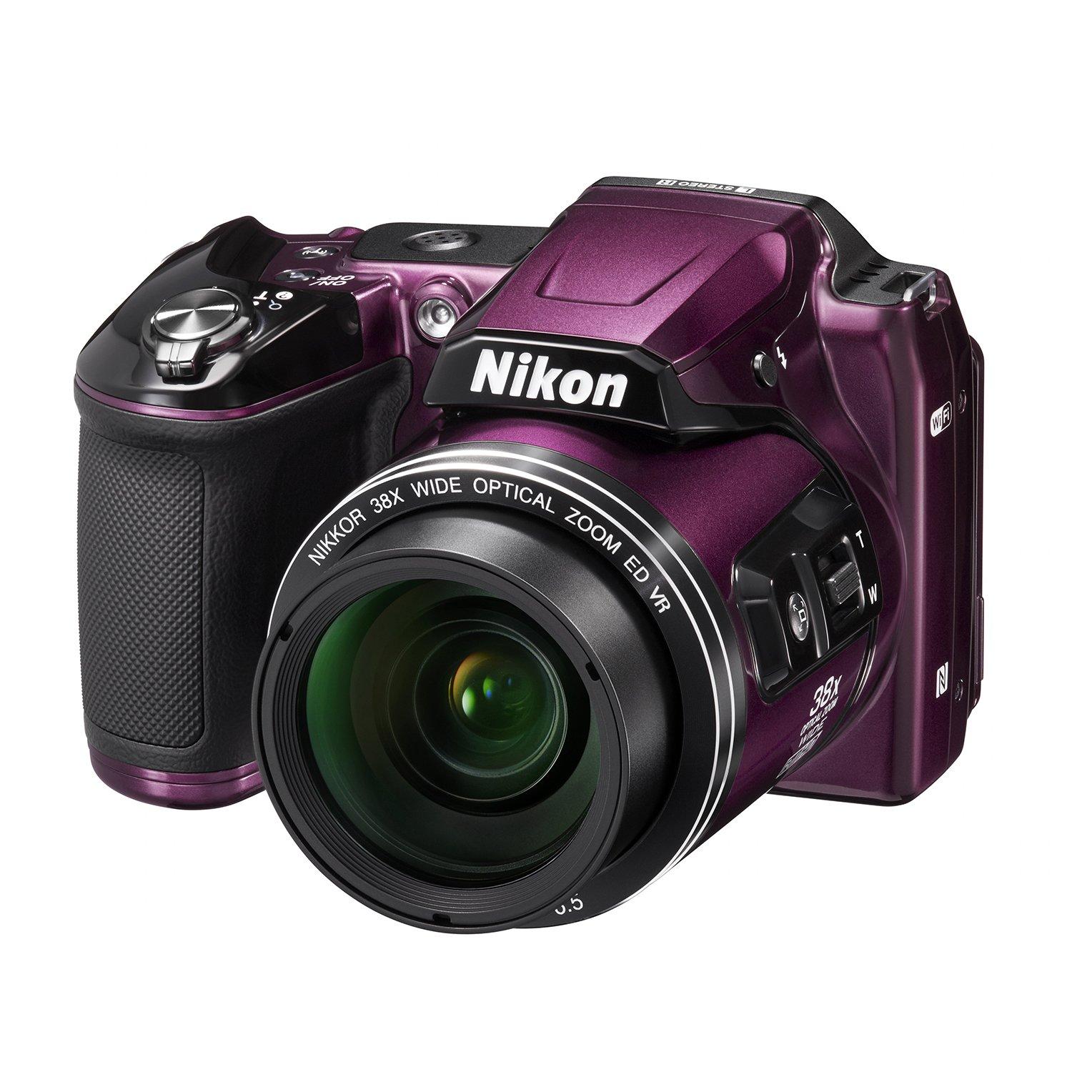Nikon Nikon COOLPIX L840 Digital Camera with 38x Optical Zoom and Built-In Wi-Fi (Plum) (Renewed)