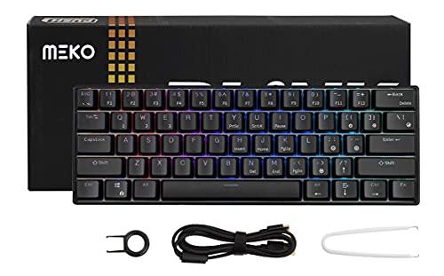 MEKO MEKO Blink 60% RGB LED Hotswap Bluetooth Double Shot ABS Mechanical Keyboard (Cherry MX Red)
