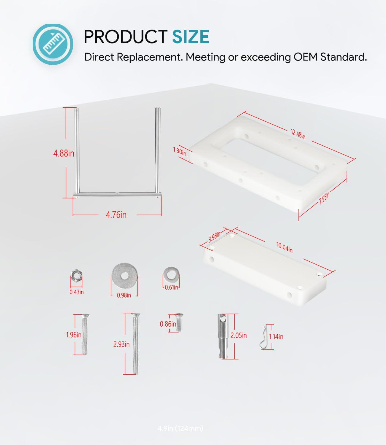 sixcow 1854054 RTA-54 for Minn Kota Composite Quick Release Bracket Mounted Plate for Riptide Electric Steer Trolling Motor Terrova, Ulterra, PowerDrive V2 & Deckhand 40