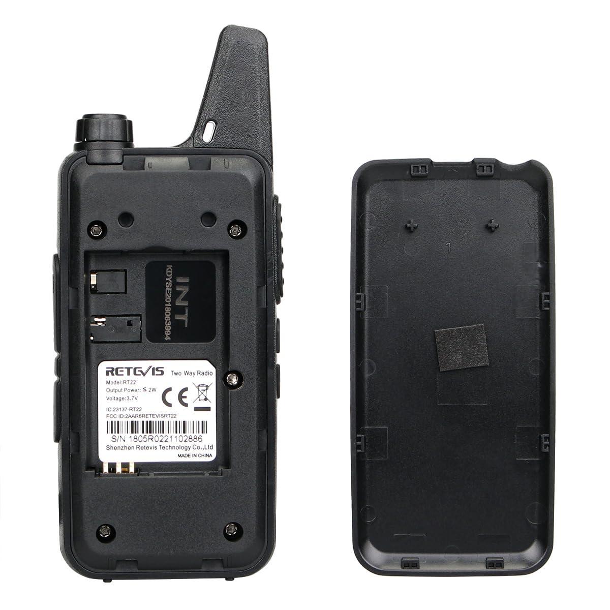 Retevis Retevis RT22 Two Way Radio Long Range Rechargeable,Portable 2 Way Radio,Upgrade Type C Handsfree Walkie Talkies for Adults Cruise Hiking Hunting Skiing(4 Pack)