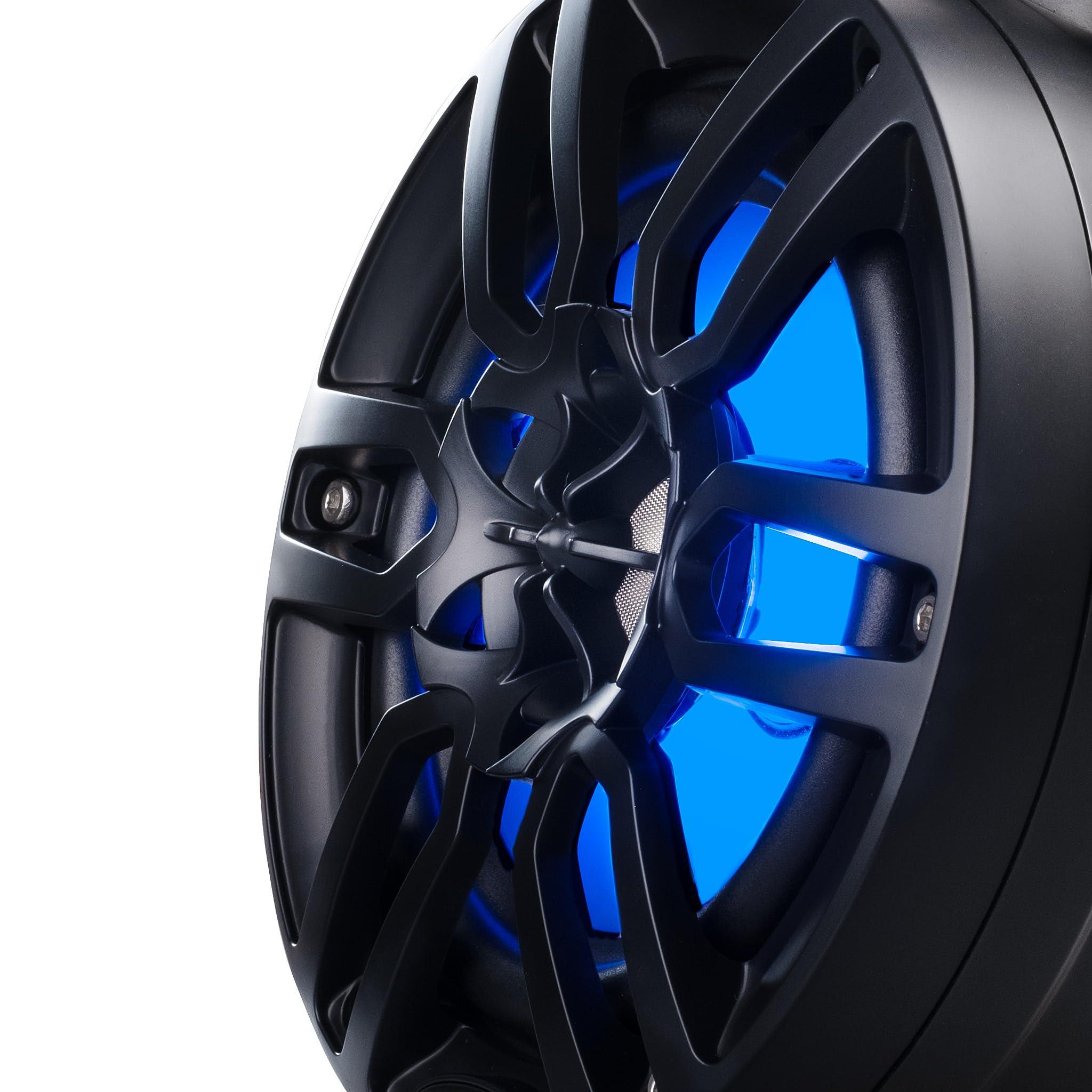 DS18 DS18 NXL-PS6BK 2-Way Wakeboard Tower Speakers with Integrated RGB Lights - 300 W MAX Perfect for Jet Skies, Ideal for ATV, UTV, Jeep, Side by Side, Marine, RZR