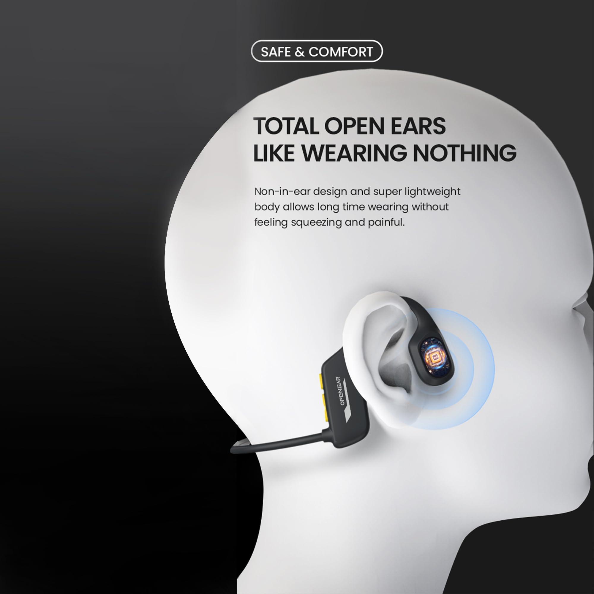 XIMAND XIMAND Bone Conduction Headphones IP68 Swimming Waterproof Dustproof Sweatproof MP3 Player Headset Underwater Music Player 8GB 1000 Songs, Open-Ear Wireless Earphones Bluetooth 5.3 with Mic - Blue