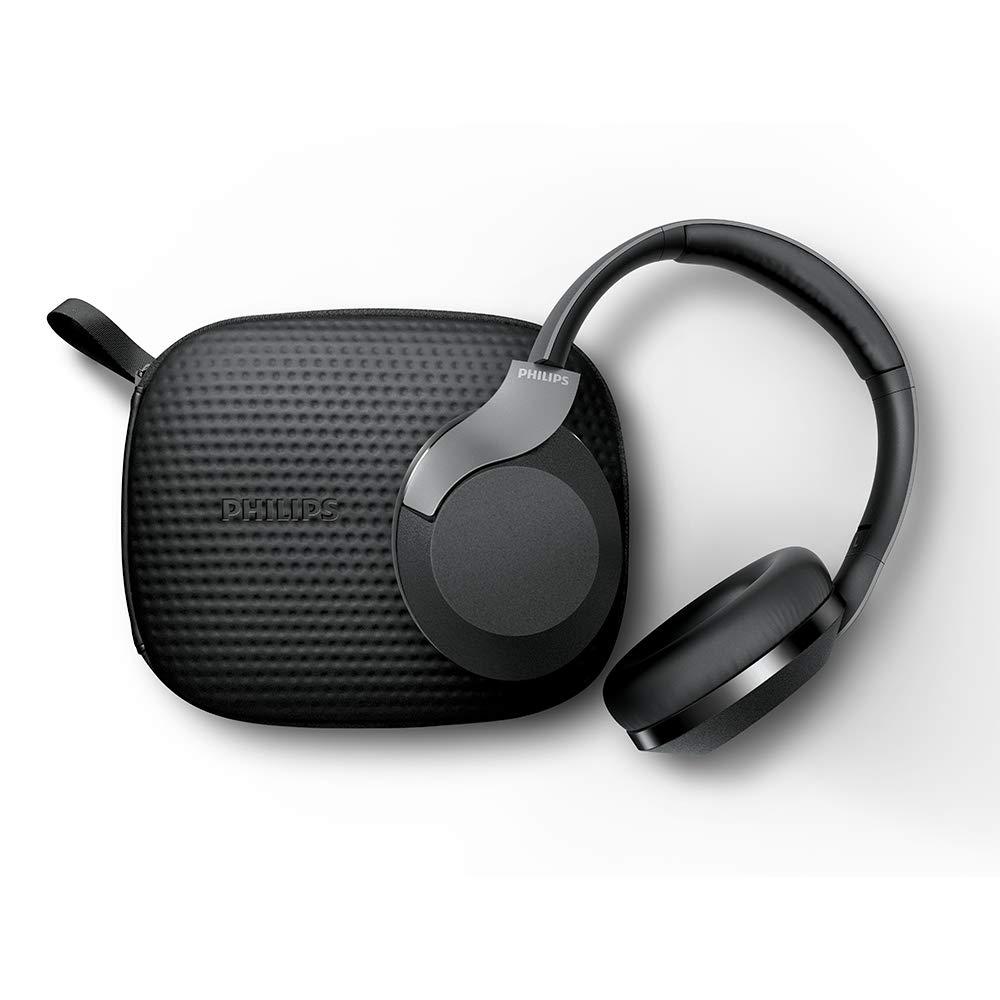 PHILIPS Philips Audio Performance TAPH805BK Bluetooth 5.0 Active Noise Cancelling Over-Ear Headphones with Google Assistant (Black)