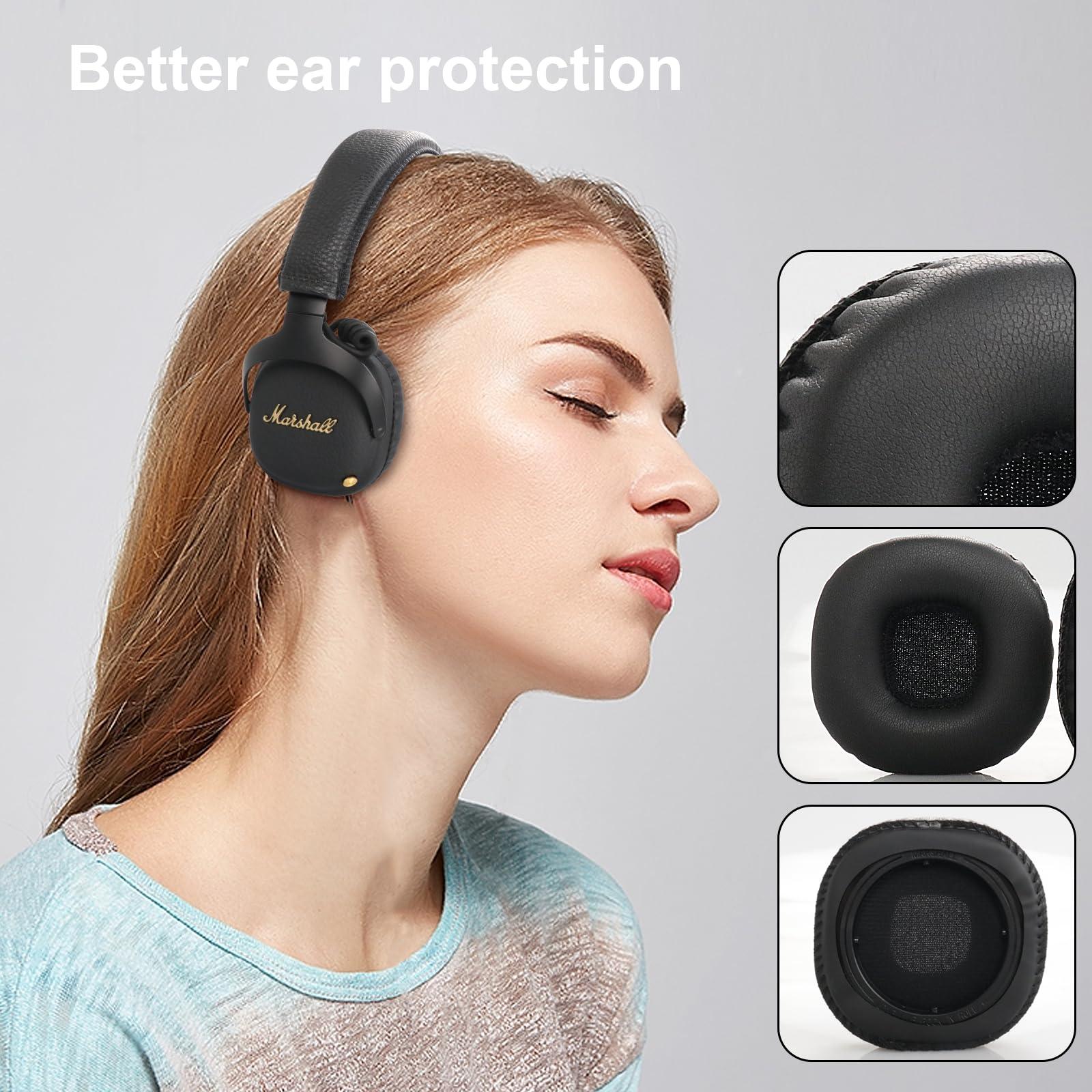 Sodorous Mid ANC Replacement Ear Pads Ear Cushions Compatible with Marshall Mid ANC Active Noise Cancelling On-Ear Headphone Earpads Repair Parts