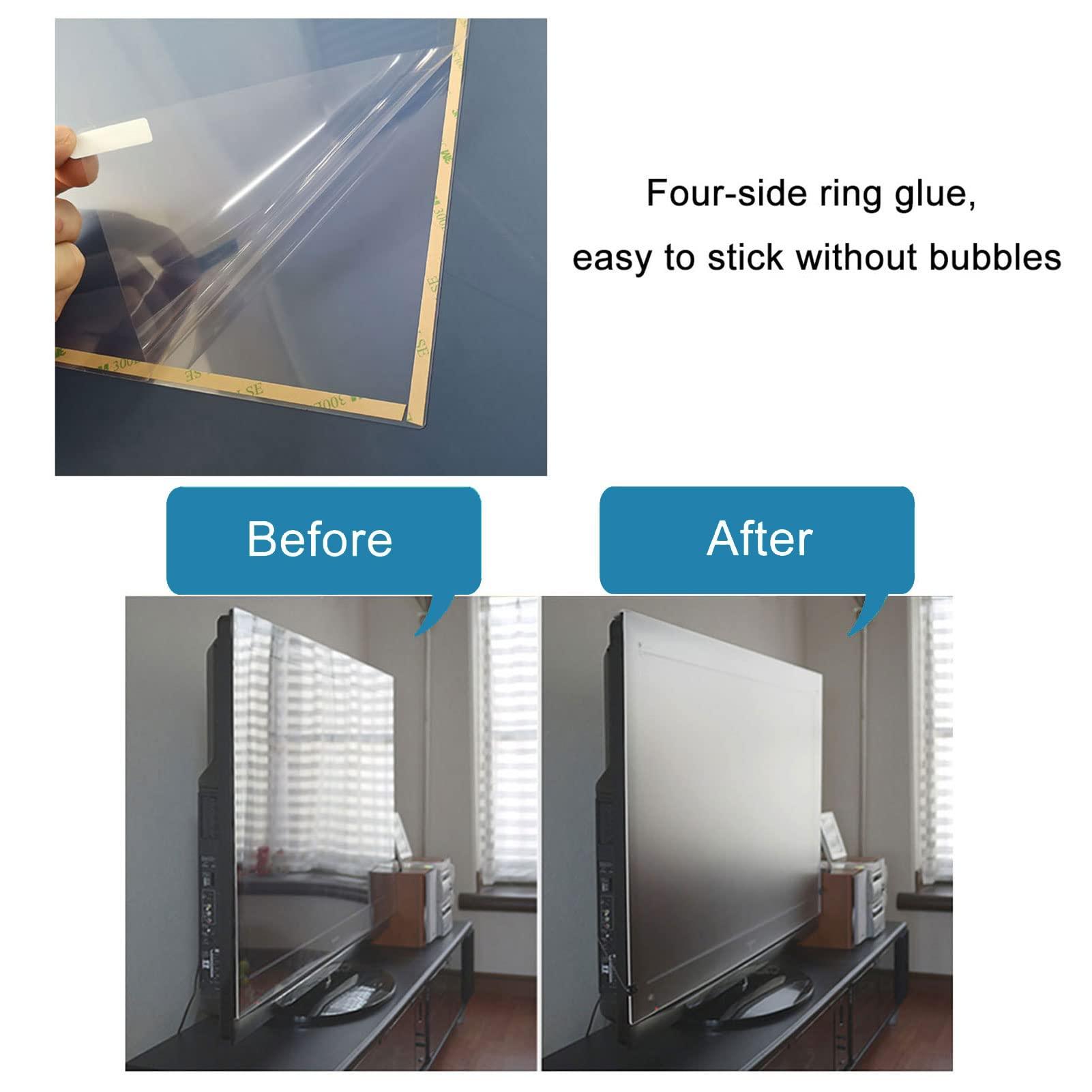 JCSKY JCSKY 55 Inch Matte Anti-Glare TV Screen Protector, Dustproof Anti Scratch Anti Blue Light Film, Dust-Proof, Reduce Eye Fatigue Anti-Myopia, 55inch(1211x682mm)