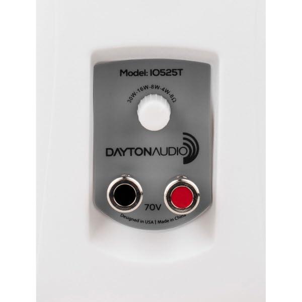 Dayton Audio Dayton Audio DA120R 120W 70V Rack Mixer-Amplifier - (4) 5-1/4" White 2-Way Indoor/Outdoor Speakers