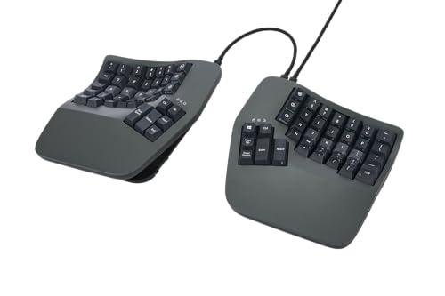 KINESIS KINESIS Advantage360 Split Ergonomic Keyboard - USB-C | Quiet Mechanical Switches | Fully Programmable | Contoured Shape | Adjustable Tenting | PBT Keycaps