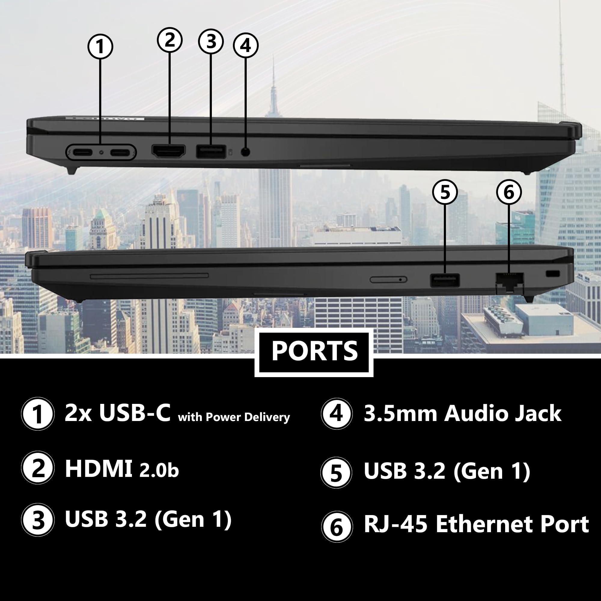 Lenovo Lenovo ThinkPad T16 Gen 2 Business Laptop 16 FHD+ Display, Intel 10 Core i7-1355U, 16GB DDR5, 512GB NVMe, HD Webcam, WiFi 6, BT, RJ-45, HDMI, Win 11 Pro, AI Copilot, Black w/USB Drive