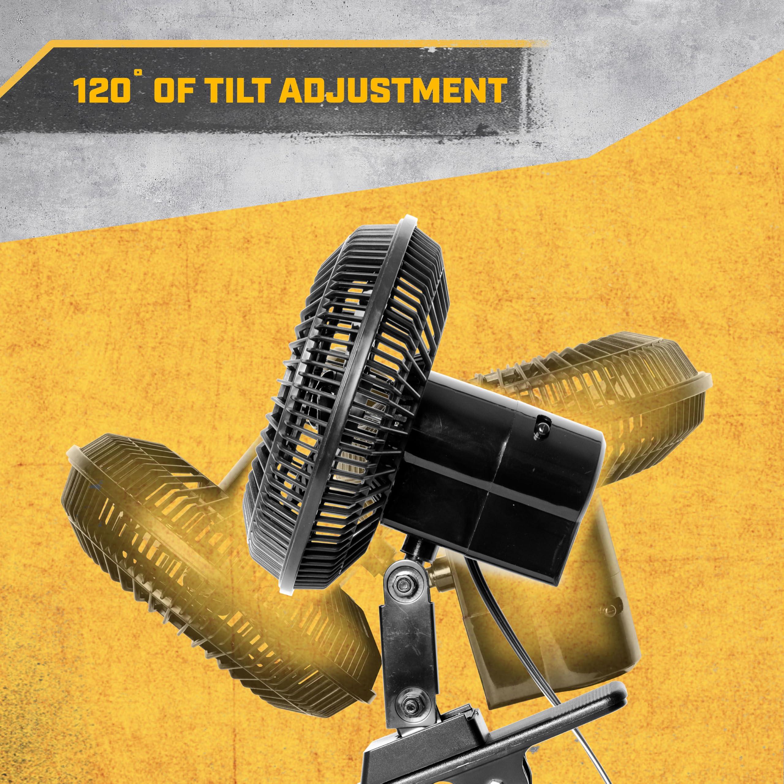 Cat Cat Clip-On Car Fan with Oscillating Design, 12V Portable Fan for Car with Quick Cooling Comfort, Ideal for Most Car Truck Van SUV with No AC