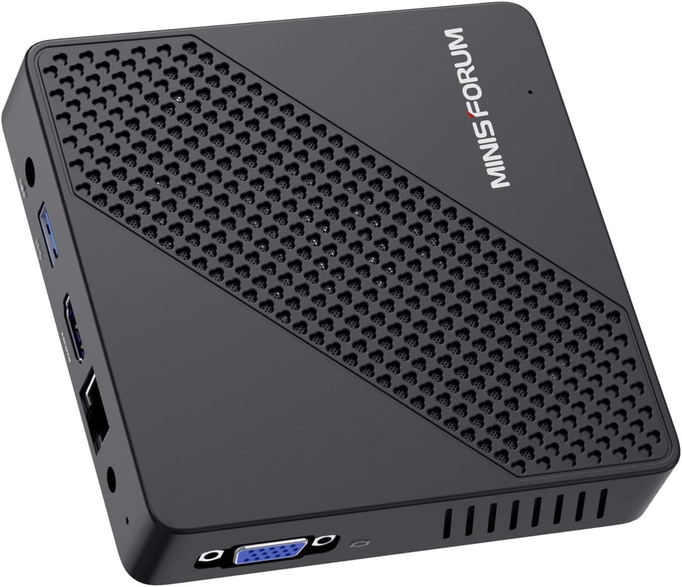 COOFUN N40 Mini PC Fanless Celeron N4020,up to 2.8GHz with 4GB DDR4/64GB eMMC RAM Mini Desktop Computer, Support 4K UHD, VGA Port,2.4G/5.8G WiFi&BT4.2,3xUSB3.0 Ports,1x SD Card Slot for Business Home Office