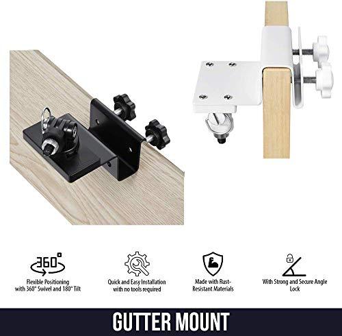 Wasserstein Wasserstein Weatherproof Gutter Mount - Compatible with Arlo Pro/Pro 2/Pro 3/Pro 4/ Pro 5S/HD/Ultra/Ultra 2 (2-Pack, White)