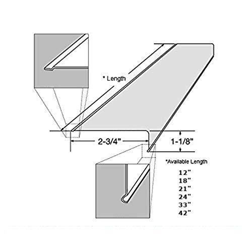 Import Import 18\" Replacement Lens/Cover/Diffuser for Low Profile T5 Series Under Cabinet Fluorescent Fixture. Size: Depth - 2-3/4\" x Height - 1-1/8\" x Length - 18\"