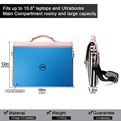 LOVEVOOK LOVEVOOK Computer Bag for Women Laptop Messenger Bag for Work College, Slim-Pink, 15.6-Inch