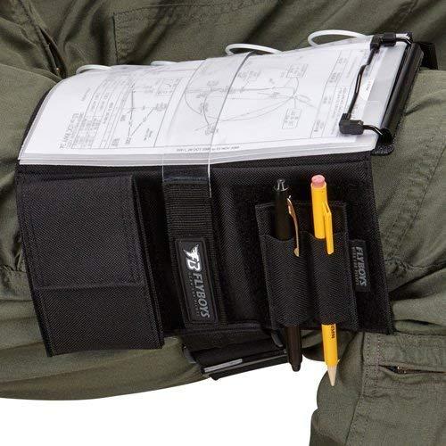 FLYBOYS FlyBoys Reversible Kneeboard - Clipboard & Pen Holder - Reconfigurable Design - for Professional Pilots, General Aviation
