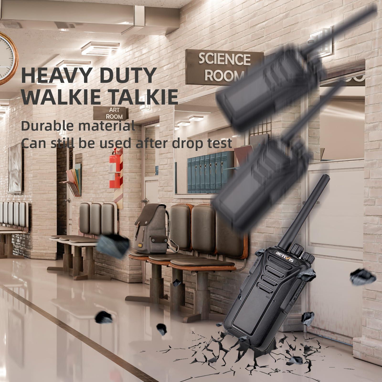 Retevis Retevis RT27 Walkie Talkies(6 Pack) Bundle with Six Way Charger(2 Pack), Heavy Duty Two Way Radios for Adults, VOX Hands Free, Local Alarm, Rugged 2 Way Radio with Six-Way Charger