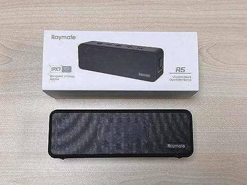 Raymate Raymate Bluetooth Speakers, 20W IPX7 Waterproof Speaker Wireless Bluetooth-V5.0, HiFi Stereo Sound, 1000mins Playtime, Portable Speaker for Home, Outdoor, Party