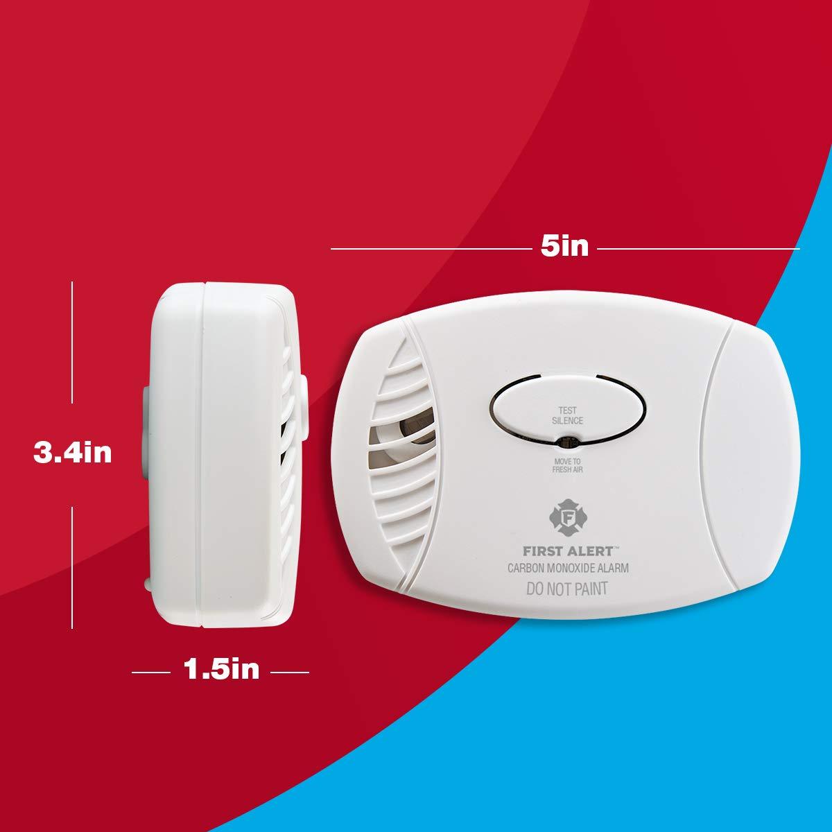 FIRST ALERT First Alert CO400 Carbon Monoxide (CO) Detector, Battery Operated Alarm, 1-Pack